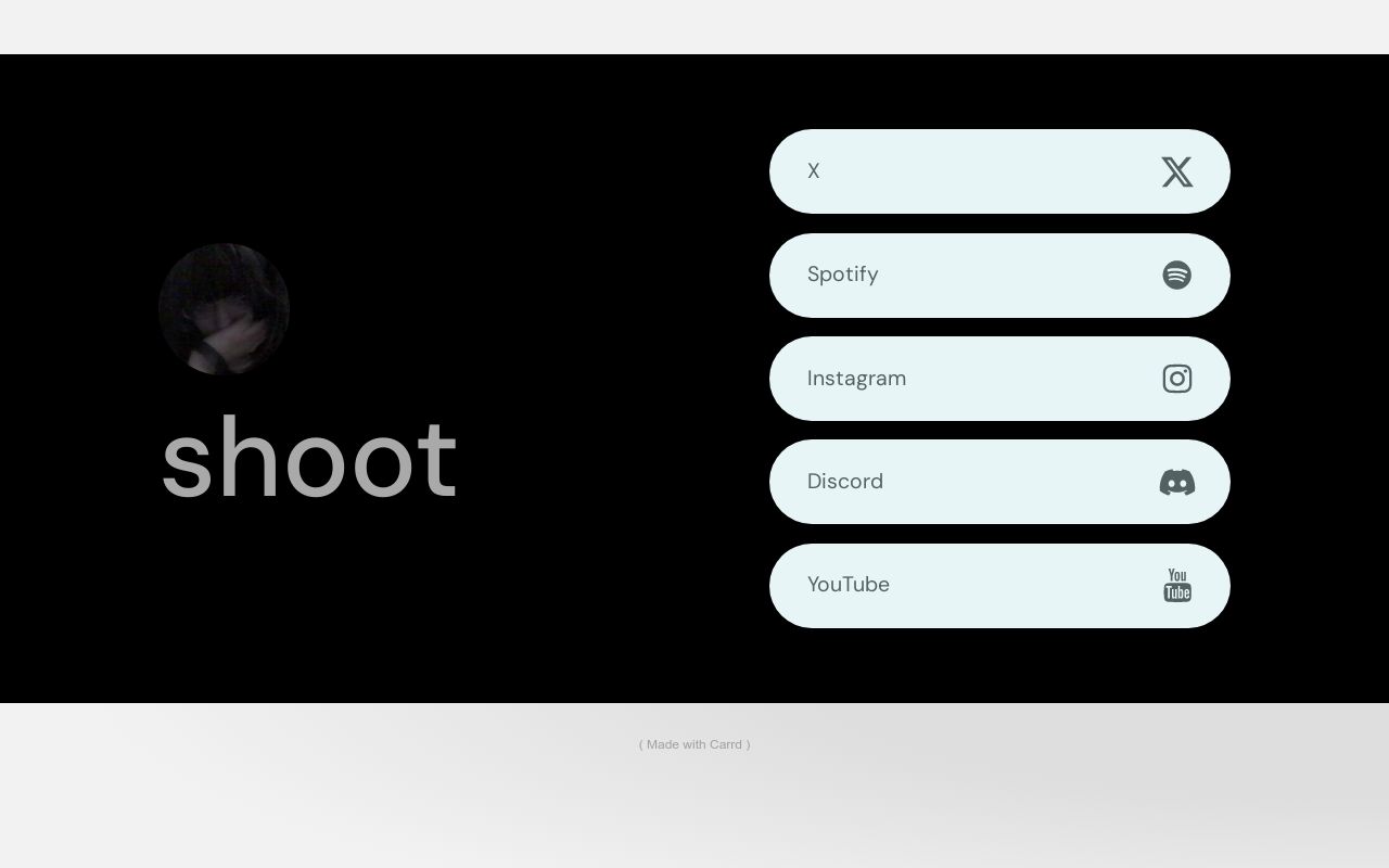 Carrd profile picture for @shoot